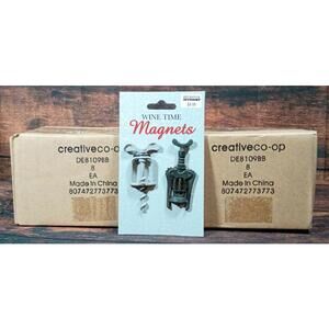Wine Time Magnets Set of 2 Corkscrew Bottle Opener Magnets - 16 SETS of 2